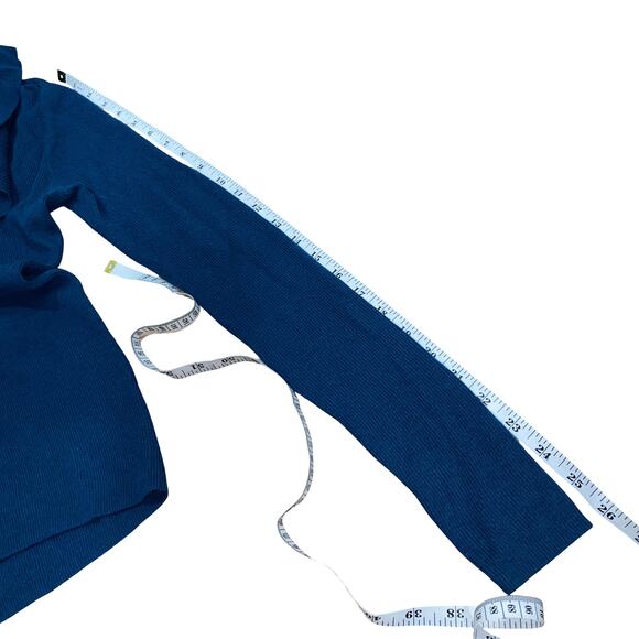 T TAHARI Women's Long Sleeve Cowl Neck Sweater Blue Size XS Petite - Picture 6 of 9